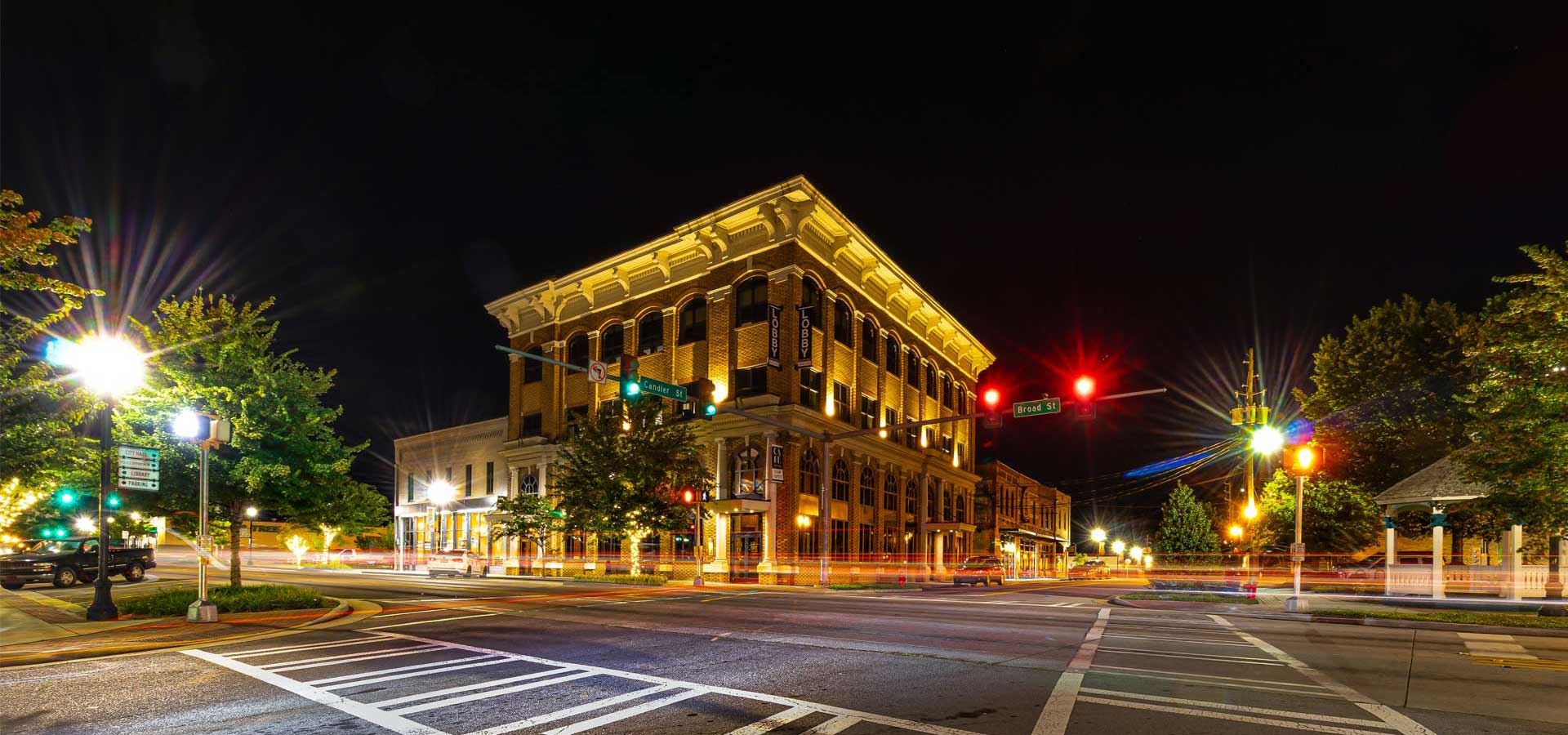 Downtown Winder At Night