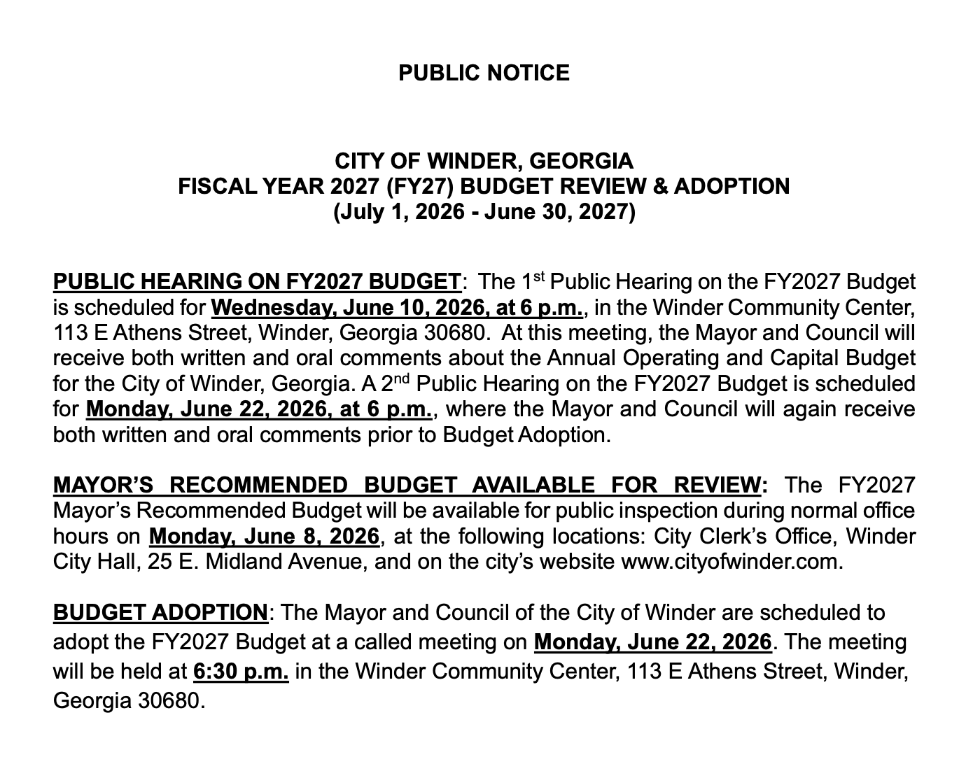 Public Notice_FY27 Budget Public Hearing and Adoption