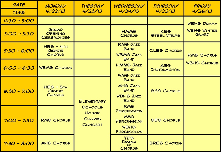 FAF Schedule
